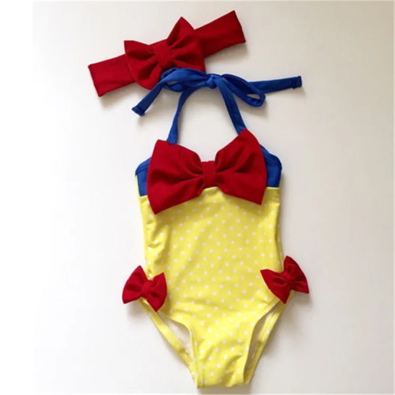 

Children Baby Girl Bikini Suit Bow High Waist Swimwear Swimsuit Bathing Costume Summer Style Children's Swimwear