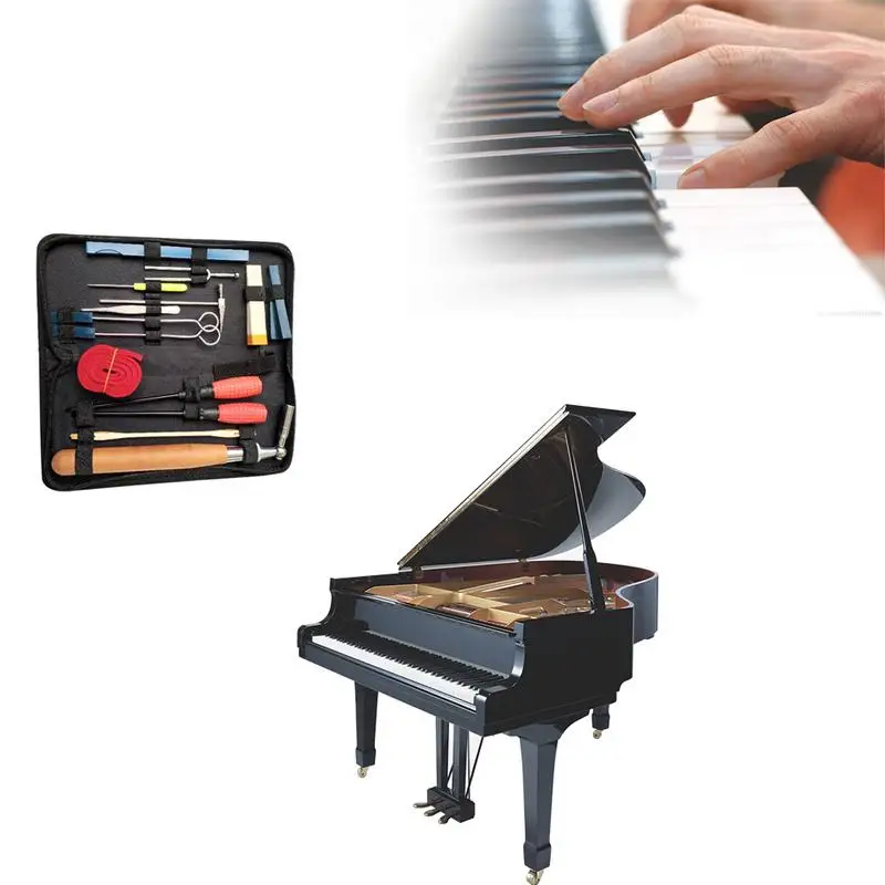  13pcs/set Professional Piano Tuning Maintenance Tool Kits Hammer Stick Screwdriver With Case Portab