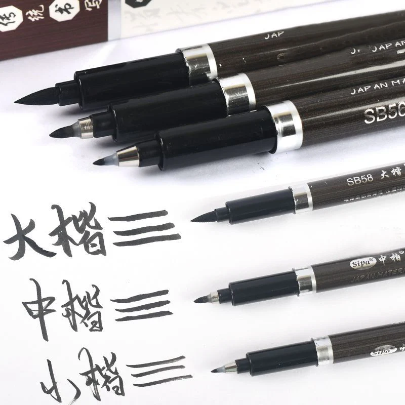 

1 Piece Multifunction Brush Pen Different sizes Student Writing Drawing Calligraphy Pen Markers School Art Supplies Stationery