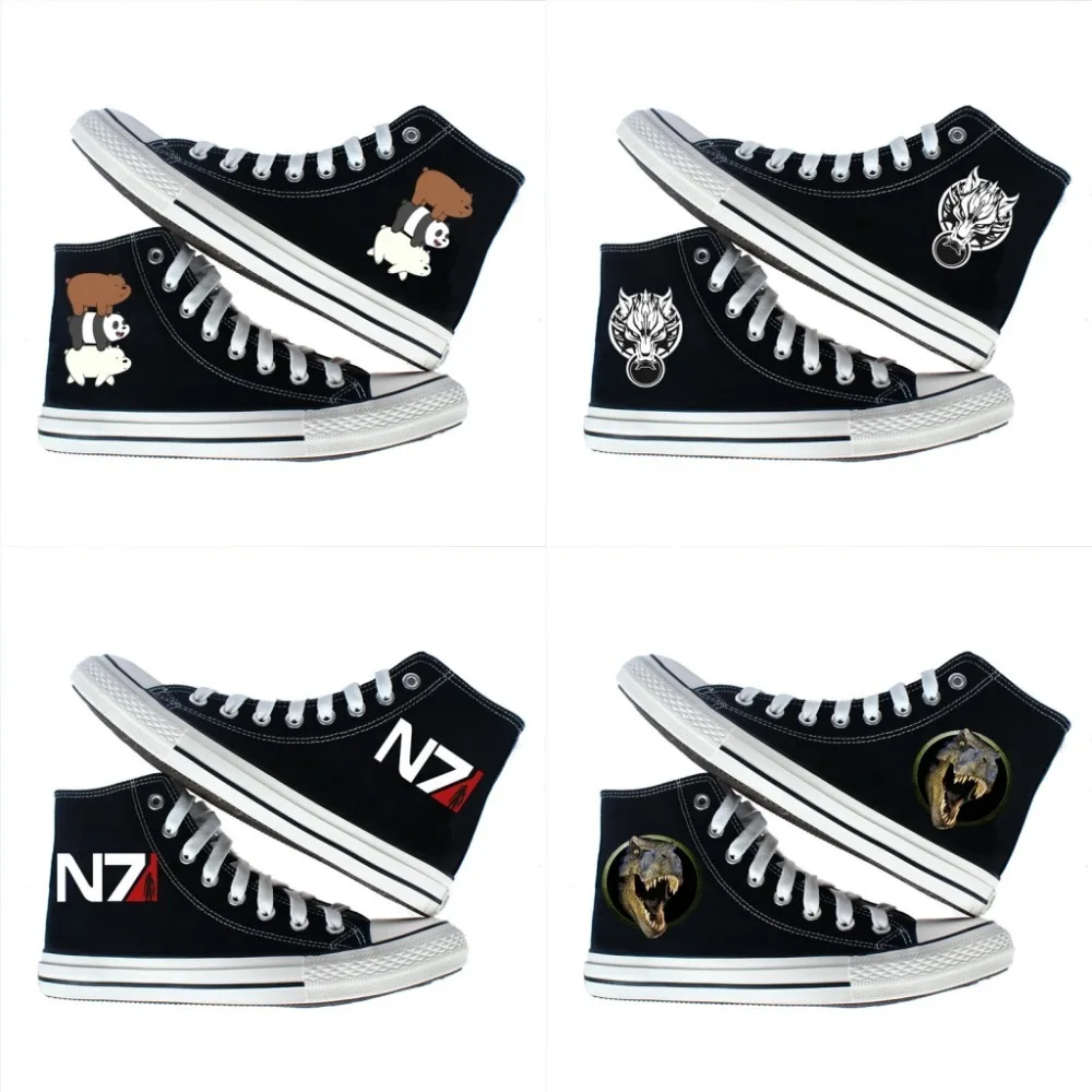 

Anime We Bare Bears Final Fantasy Jurassic Park Shoes anime Mass Effect Cosplay Shoes Sneakers Women Men Sport Canvas Shoes