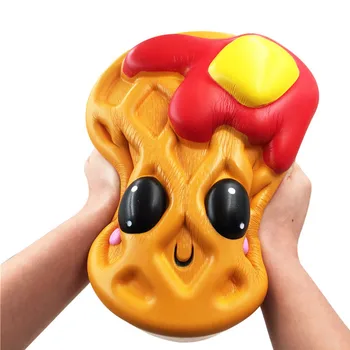 

Besegad Soft Squeeze Slow Rising Big Squishy Waffle Cookie Scented Bread Food Jumbo Squishies Relieve Stress Decompression Toy
