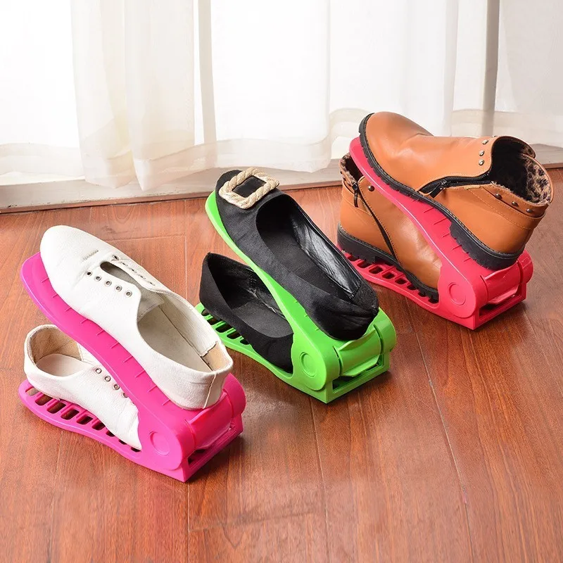 

Thickening Adjustable Plastic Shoe Shelves For Cabinet Modern Home Organizer Minimalist Storage Bench Self-contained Shoebox