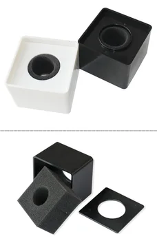 

40mm Hole TV crew interview Microphone Square Shaped Logo Flag quevinal Station ABS material 100pcs