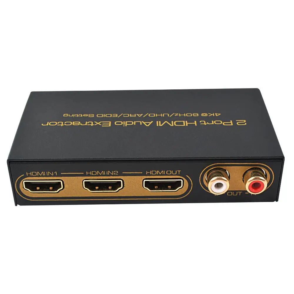 DSstyles HDMI 2 порта аудио экстрактор сплиттер поддерживает 4K @ 60