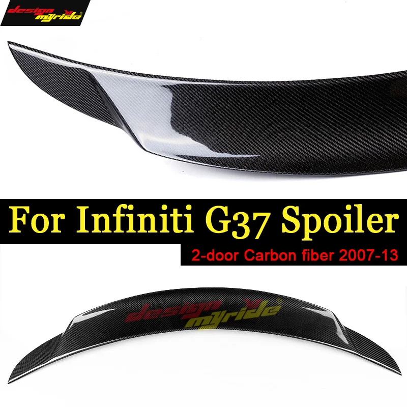 G37 Spoiler Rear Trunk Wing Lip Tail Carbon fiber For infiniti G37 4