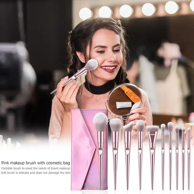 Cheap 10/12pcs Full Professional Makeup Brushes Mirror Makeup Brushes Handle Powder Foundation Blush Cosmetic Tool Accessories Cheap 10/12pcs Full Professional Makeup Brushes Mirror Makeup Brushes Handle Powder Foundation Blush Cosmetic Tool Accessories
