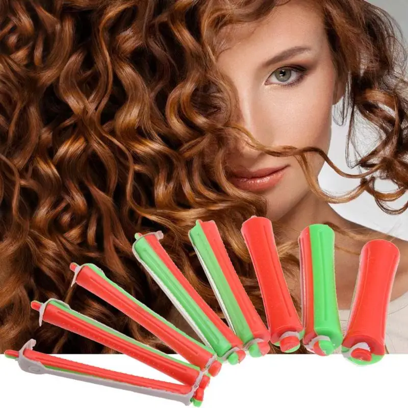 

Hair Curler 80pcs/set DIY Cold Perm Rod Salon Hair Roller Rubber Band plastic Hair Clip Curling Curler Hairdressing Tool