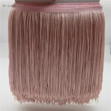 YY-tesco 5 метров 20 см Ширина кружева бахрома кисточка кожа розовая бахрома кружево отделка Лента Пришивные латинское платье сценические аксессуары для одежды