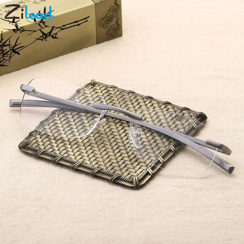 

Zilead Ultralight Rimless Resin Magnalium Frame Reading Glasses Women Men Interpupillary Distance Presbyopia Reader Glasses