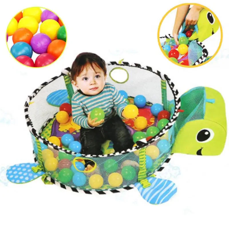  3-in-1 Baby Cartoon Toys Activity Gym Play Mat Kids Game Play Activity Gym Infant Floor Blanket Edu