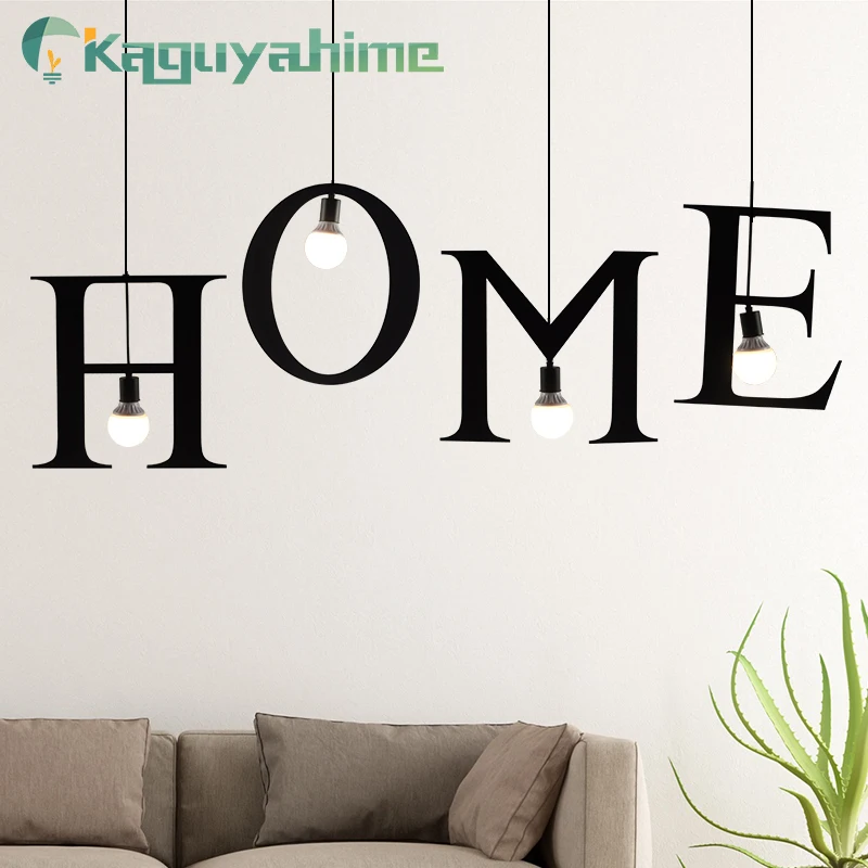 Kaguyahime самодельная буква свет кулон скандинавские светильники E27 Декор