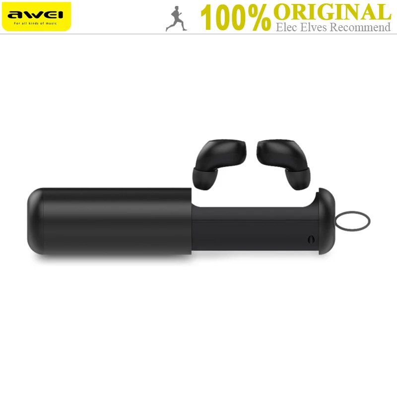 

Awei T5 TWS Twins Earphone True Wireless Bluetooth V5.0 With Charging Base Sweat-Proof In-Ear Control Sports Earbuds