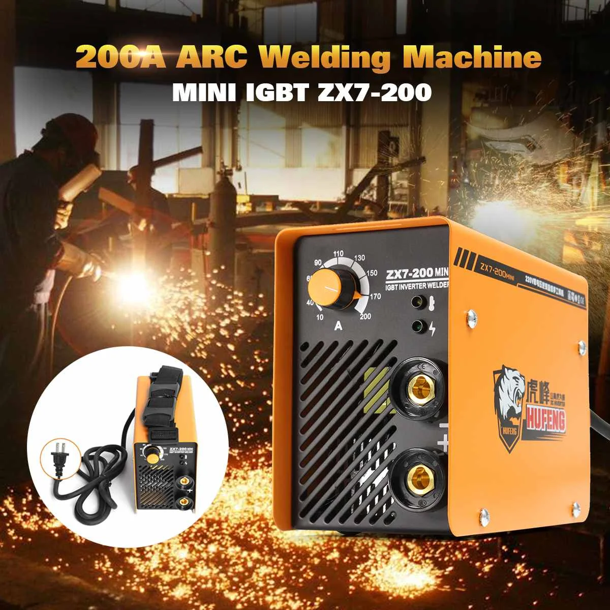

DC Inverter ARC Welders 220V IGBT MMA Welding Machine Amp for Home Beginner Lightweight Efficient ZX7-200