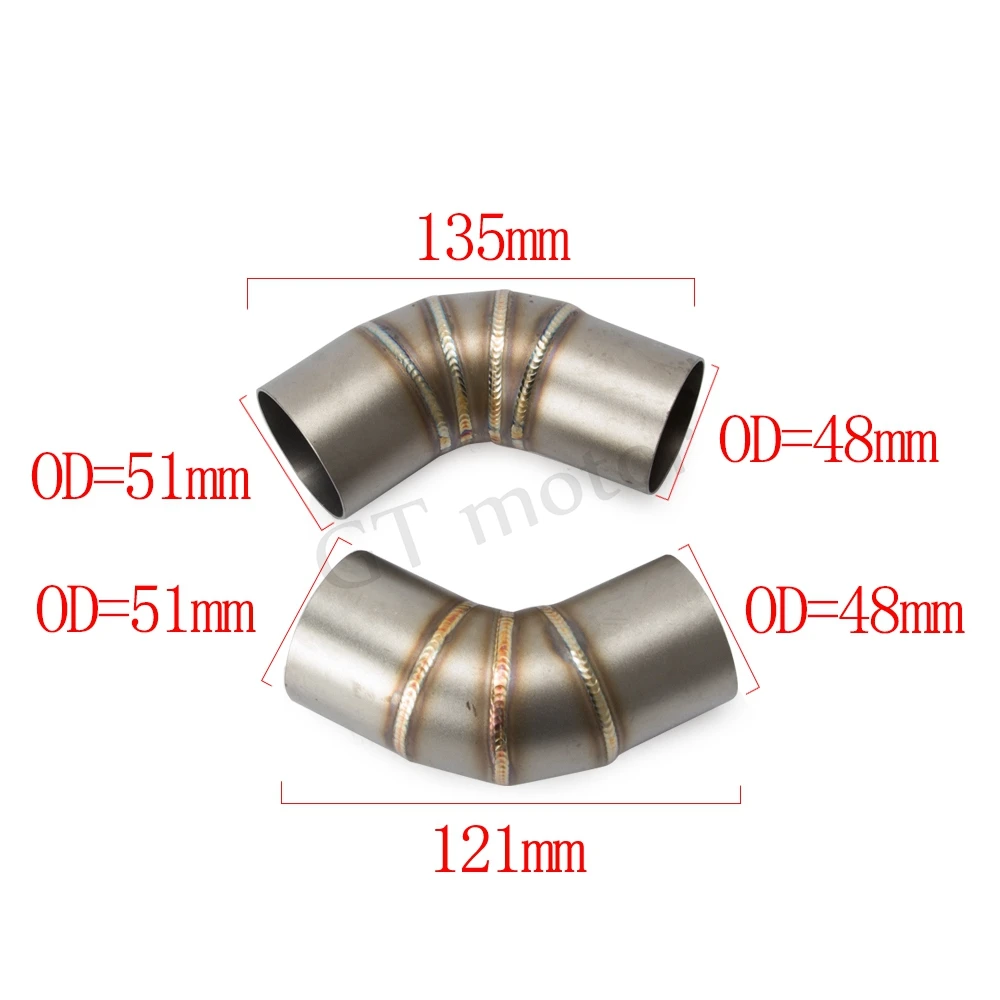 Мотоцикл выхлопной Системы слипоны средняя труба Соединительная труба для поездок на мотоцикле DUCATI 696 Monster 696 2008- 796 795 Монстр 2010