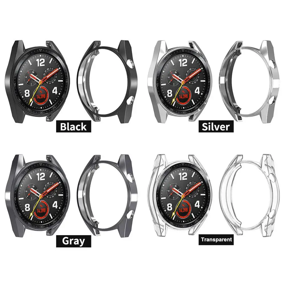 Watch Case For Huawei GT Dynamic Sports Watch Electroplated TPU Anti-fall Cover Soft Shell High Quality