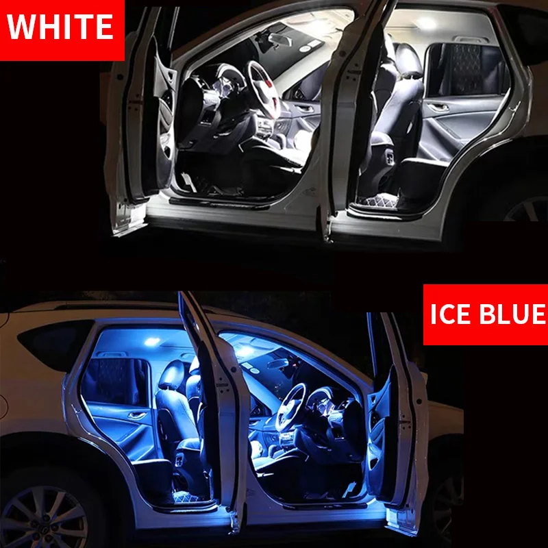 12x Blue Interior LED Lights Package Kit Fits 2004-2015 Toyota Prius