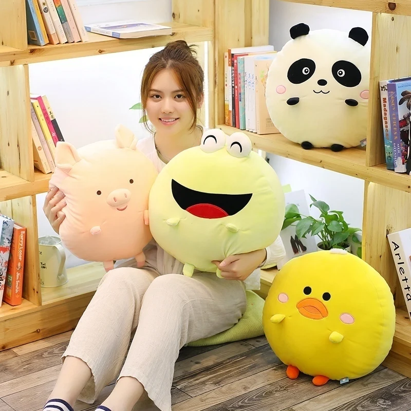 1 шт. 40 см Kawaii Panda Лягушка плюшевая подушка мягкий мультфильм свинья курица