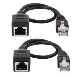 30 см RJ45 удлинитель штекер-кабель Ethernet двух сетей