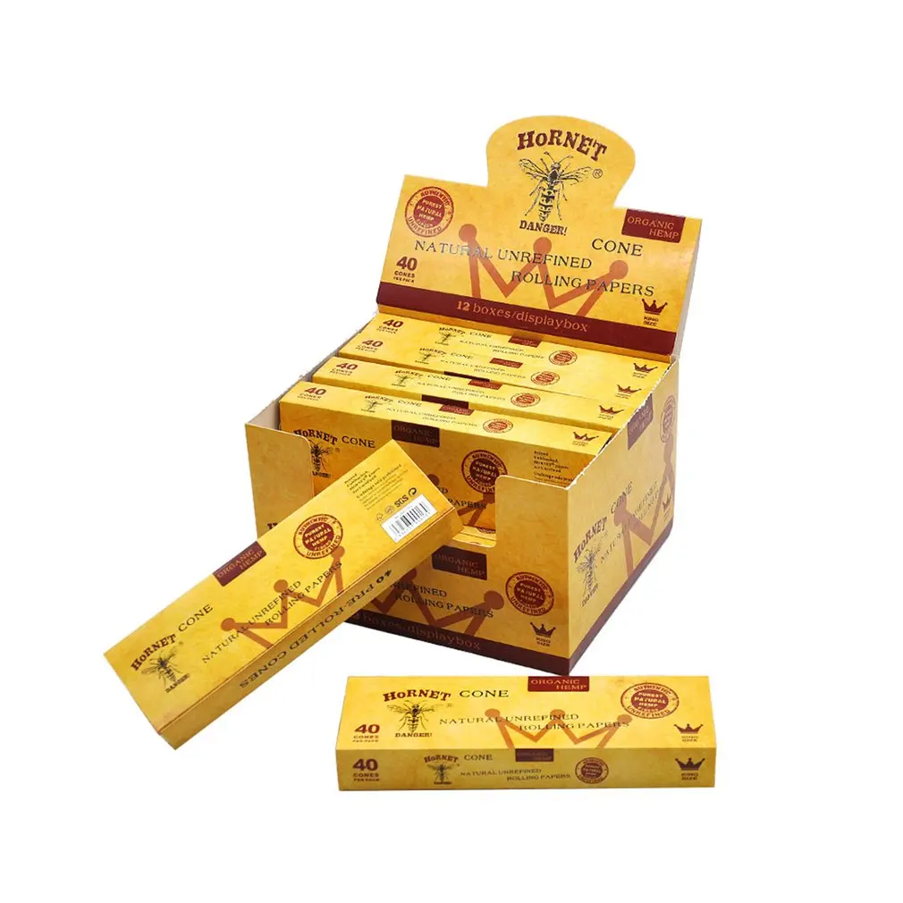 

Pre Rolled Natural Unrefined Cigarette Filter Rolling Paper Tips For HORNET