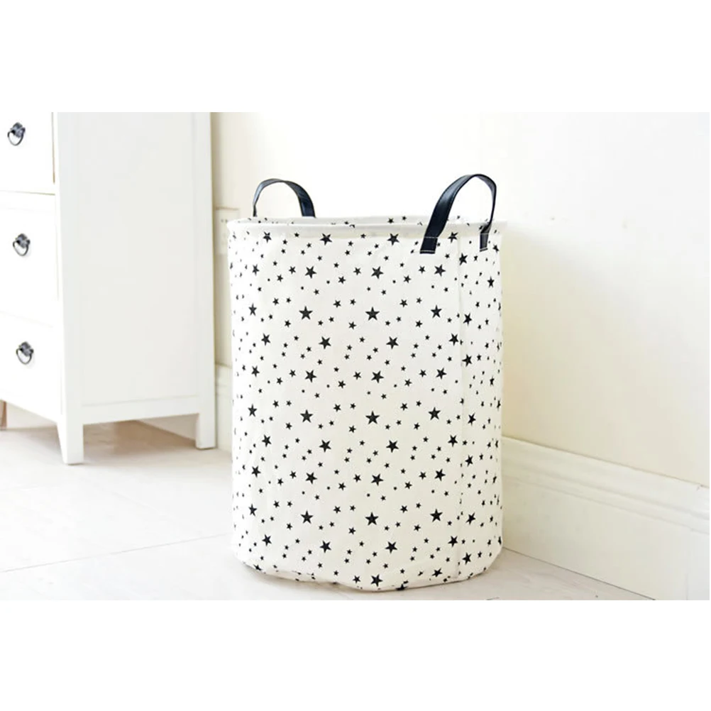 اليابانية نمط القطن و الكتان أشتات سلة التخزين طوي نجوم المحمولة سلة الغسيل القذرة صندوق تخزين ملابس المنظم