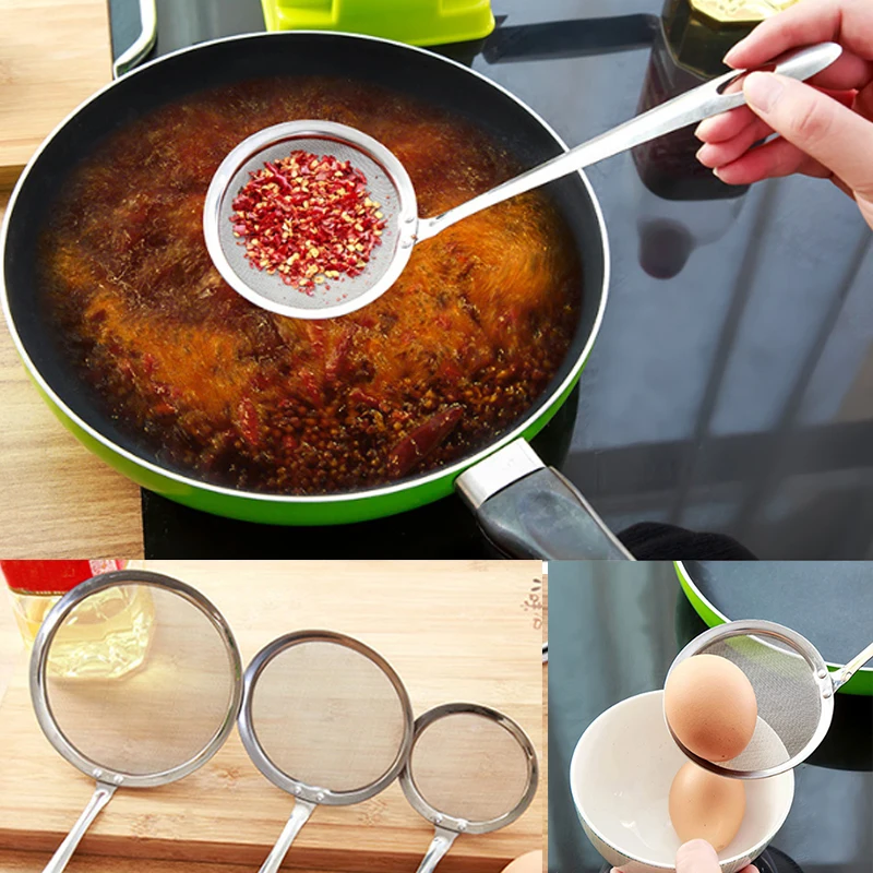 

Hot Sale 1PC Stainless Steel High Quality Colander Strainer Cuisine Filtre Popular 3Sizes Kitchen Tool