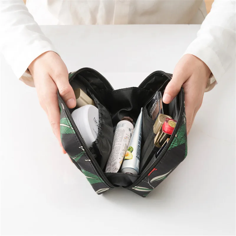 Floral Pattern Portable Small Cosmetic Storage Bag Waterproof Travel Makeup Organizer Case Fashion 