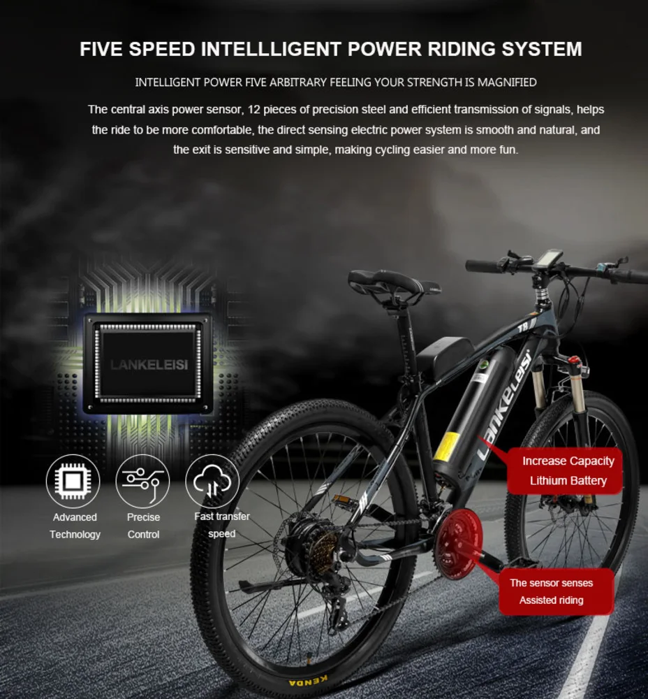 Discount 26 Inch 48 V Electric Bicycle Lithium Battery 400 W High Speed Motor Lightweight 6061 Range 80-120 Km Framework Hydraulic Emtb 3