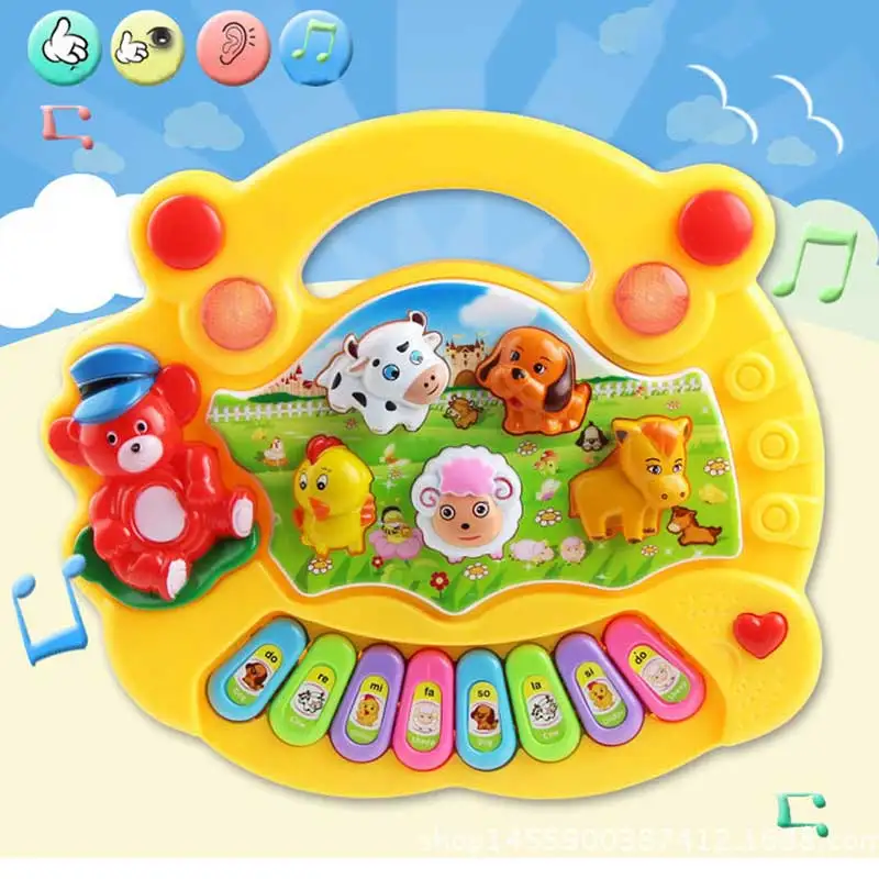 Baby Kids Musical Educational Piano Animal Farm Developmental Music Toys for Children Gift YJS Dropship