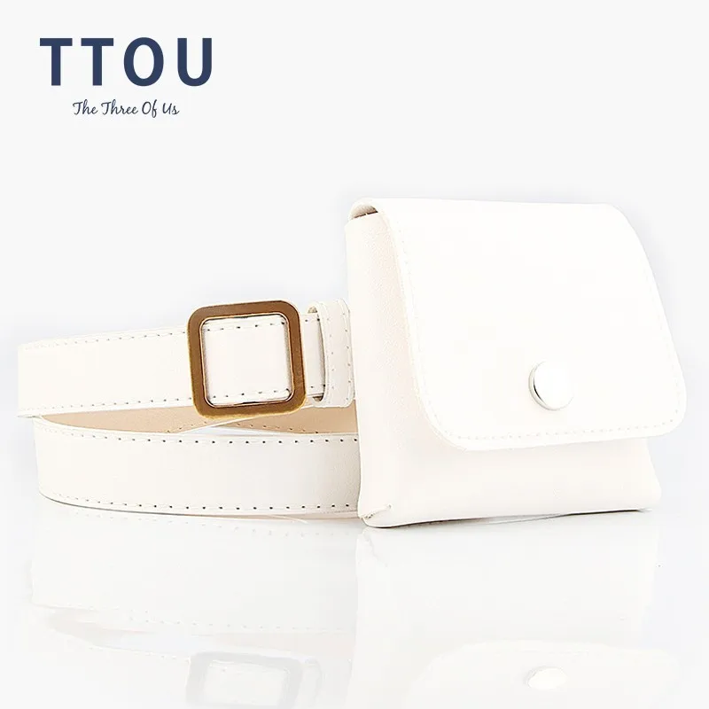 TTOU Для женщин мода квадратный поясная сумка из искусственной кожи однотонный пояс Сумка женская повседневная сумка-Пояс Мини поясная