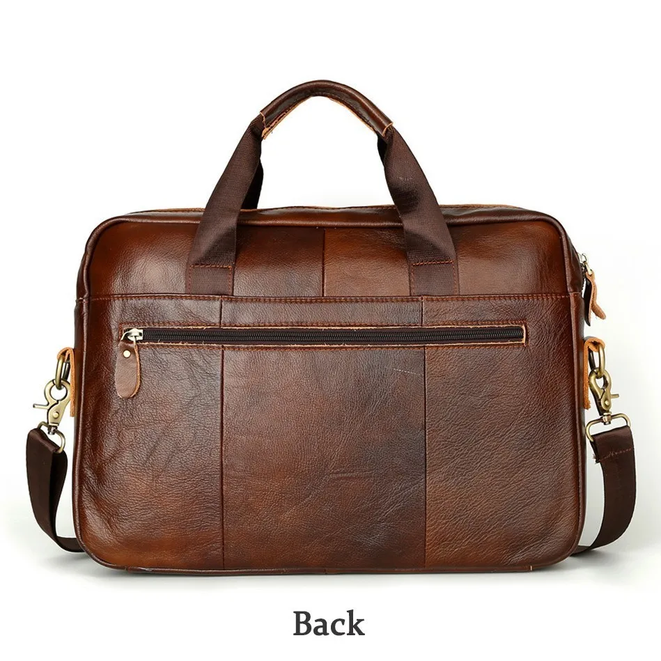 Cowhide Leather Briefcase Mens Genuine Leather Handbags Crossbody Bags Men's High Quality Luxury Business Messenger Bags Laptop
