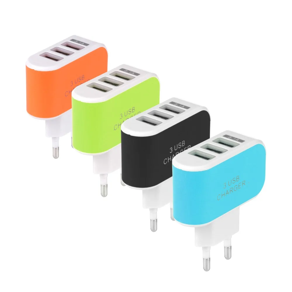 Универсальное домашнее настенное зарядное устройство POWSTRO K 3 USB А адаптер для iPhone
