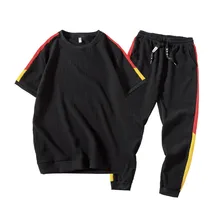 Весенне-летняя футболка с короткими рукавами. Тренд набор одежды Досуг время мужская одежда красивый костюм Ds140tp65 спортивный костюм