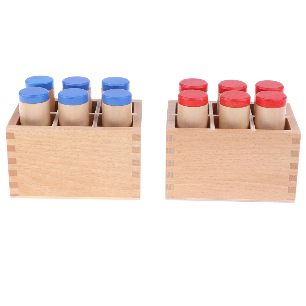 Montessori sensorial материал игрушка-звук цилиндр коробка набор деревянная игрушка Дети дошкольного детского сада образование