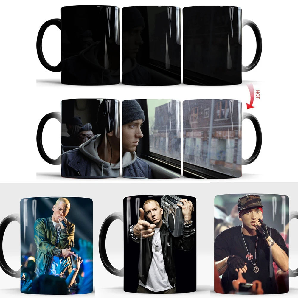 Eminem керамическая Волшебная изменение цвета молоко чай кофе кружка горячая холодная Тепловая Чувствительная чашка лучший подарок