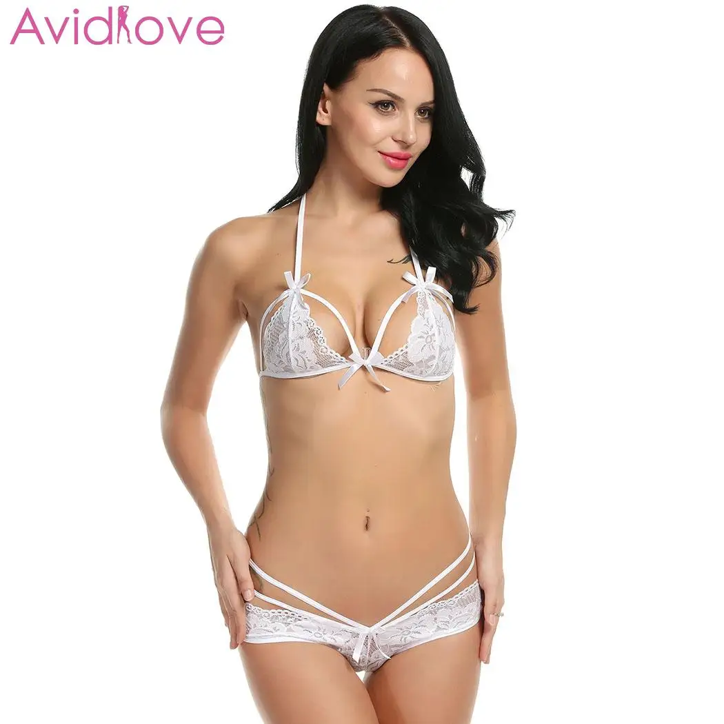Женский кружевной бюстгальтер Avidlove с цветочным принтом и трусиками|Комплекты