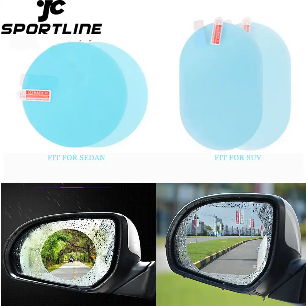 4Pcs Car Rearview Mirror Protective Film HD Anti-Fog Nano Coating Rainproof Film