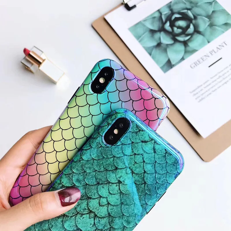 Лазерный чехол для iPhone XS XR Max X Blu Ray Fish модная мягкая задняя крышка из ТПУ 6 6S 7 8 Plus