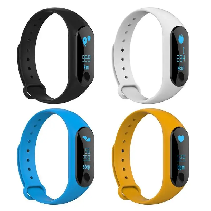 

Hot Sale M3 Mini Bluetooth Touch Screen Smart Bracelet Heart Rate Blood Pressure Monitor Pedometer Sport Smart Band