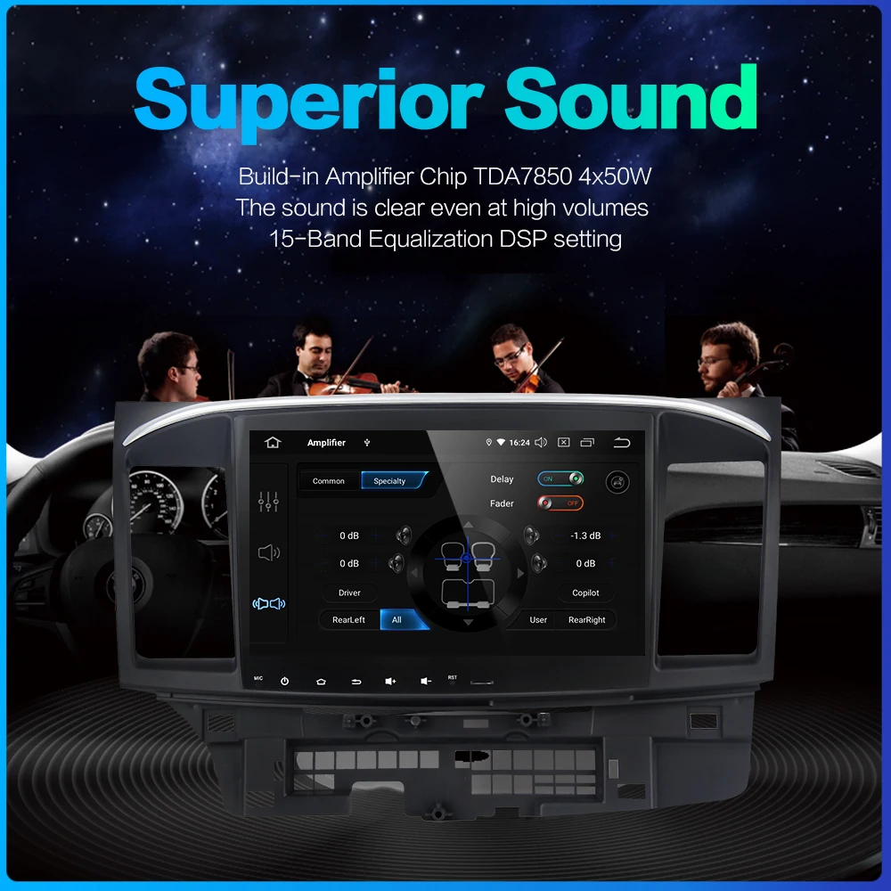 Flash Deal Dasaita 10.2" IPS Screen Car Radio Android 9.0 DSP for Mitsubishi Lancer 10 EVO Auto Stereo GPS 1 Din Bluetooth MP3 TDA7850 MAX6 4 Flash Deal Dasaita 10.2" IPS Screen Car Radio Android 9.0 DSP for Mitsubishi Lancer 10 EVO Auto Stereo GPS 1 Din Bluetooth MP3 TDA7850 MAX6 4