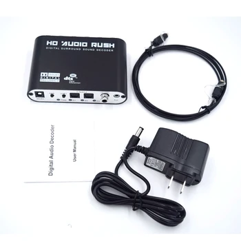 

DOITOP SPDIF Coaxial to 5.1/2.1 Channel AC3/DTS Audio Decoder Gear Surround Sound Rush for PS3,STB,DVD player,HD player,Xbox