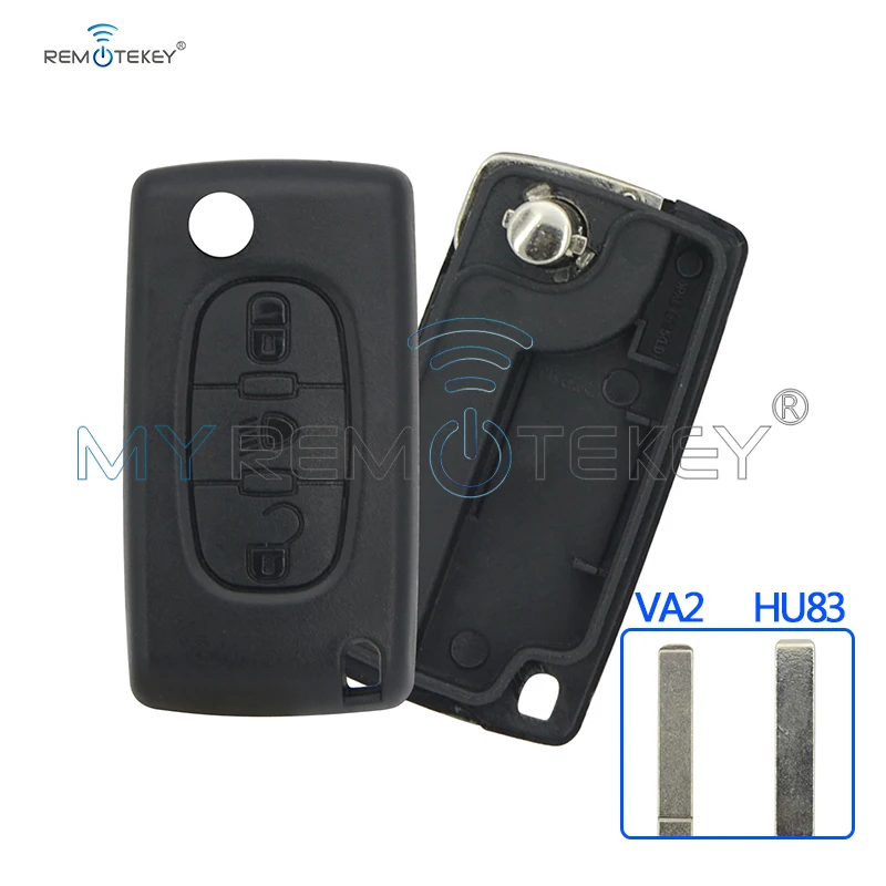 

Remtekey CE0523 3 Buttons middle light Flip Remote VA2 Blade Remote Car Key Case Cover Shell Fob for Citroen C2 C3 C4 C5 C6 C8