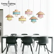 Nordic minimalist modern restaurant chandelier lamp three LED head wood meal hanging bar study single head wooden lamp 2017 solid wood chandelier modern chinese japanese nordic creative minimalist living room dining three single head wooden lamp