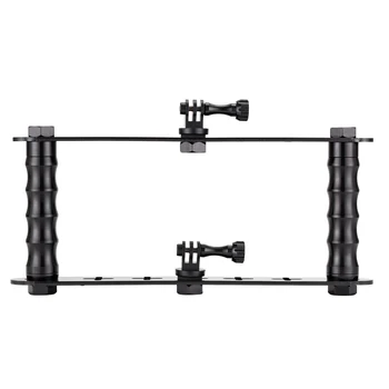 

Sports Camera Handheld Stabilizer Balance Bracket Aluminum Double Card Dive Photography Accessories