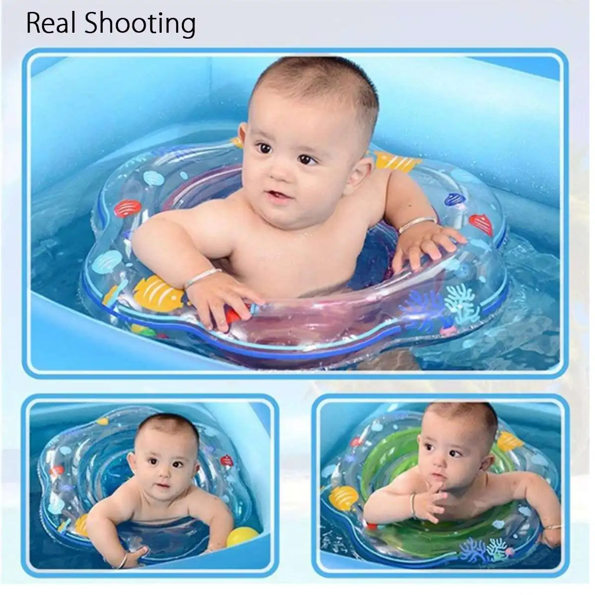 Baby Swimming Ring Inflatable Infant Armpit Floating Kids Swim Pool Accessories Circle Bathing Inflatable Double Raft Rings Toy