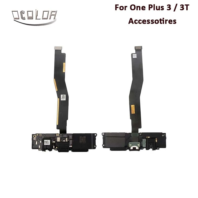 

ocolor For One Plus 3 3T Main Mother board Flex Cable+Loud Speaker+USB Plug Charge Board Replacement Accessories For OnePlus 3