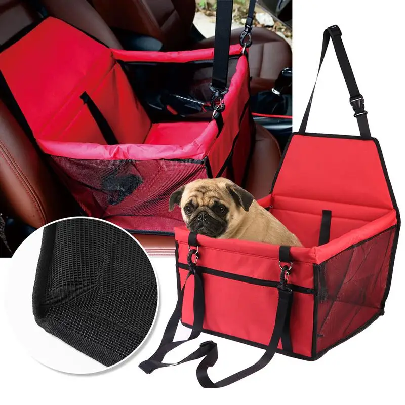 Pet Safety Seat Breathable Mesh Waterproof Pet Cat Dog Car Safety Seat