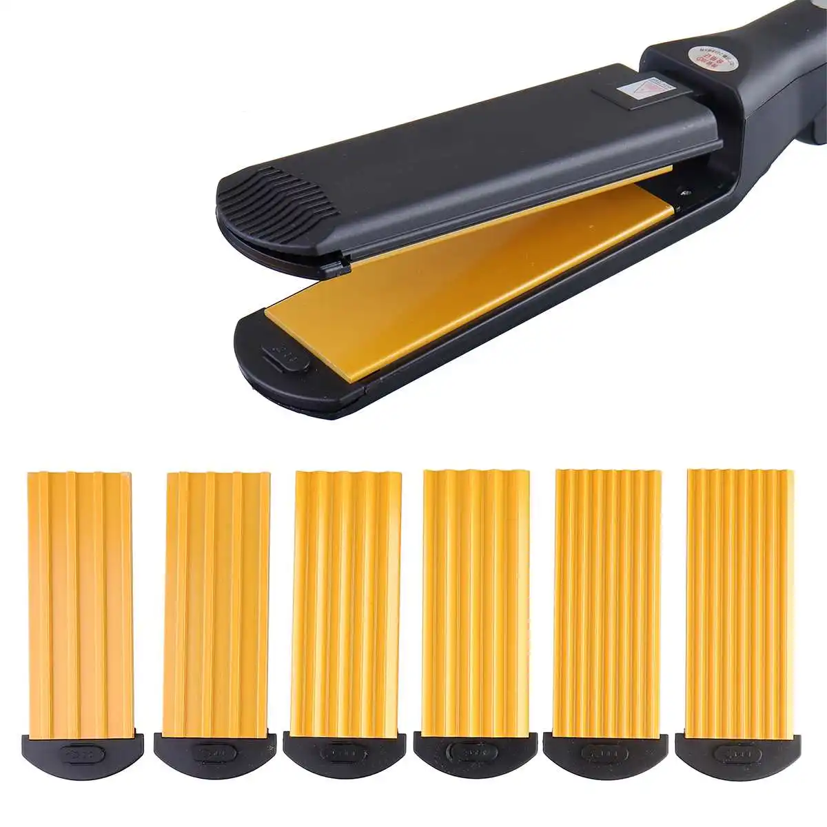 

220V 4 in 1 Ceramic Ionic Hair Wave Iron Crimpers Curler Straightener Styler LED Indicator Light Straightening Irons Hair Beauty