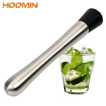 

HOOMIN Swizzle Stick Stainless Steel Barware Cocktail Shaker Metal Masher Wine Tools Bar Acessories