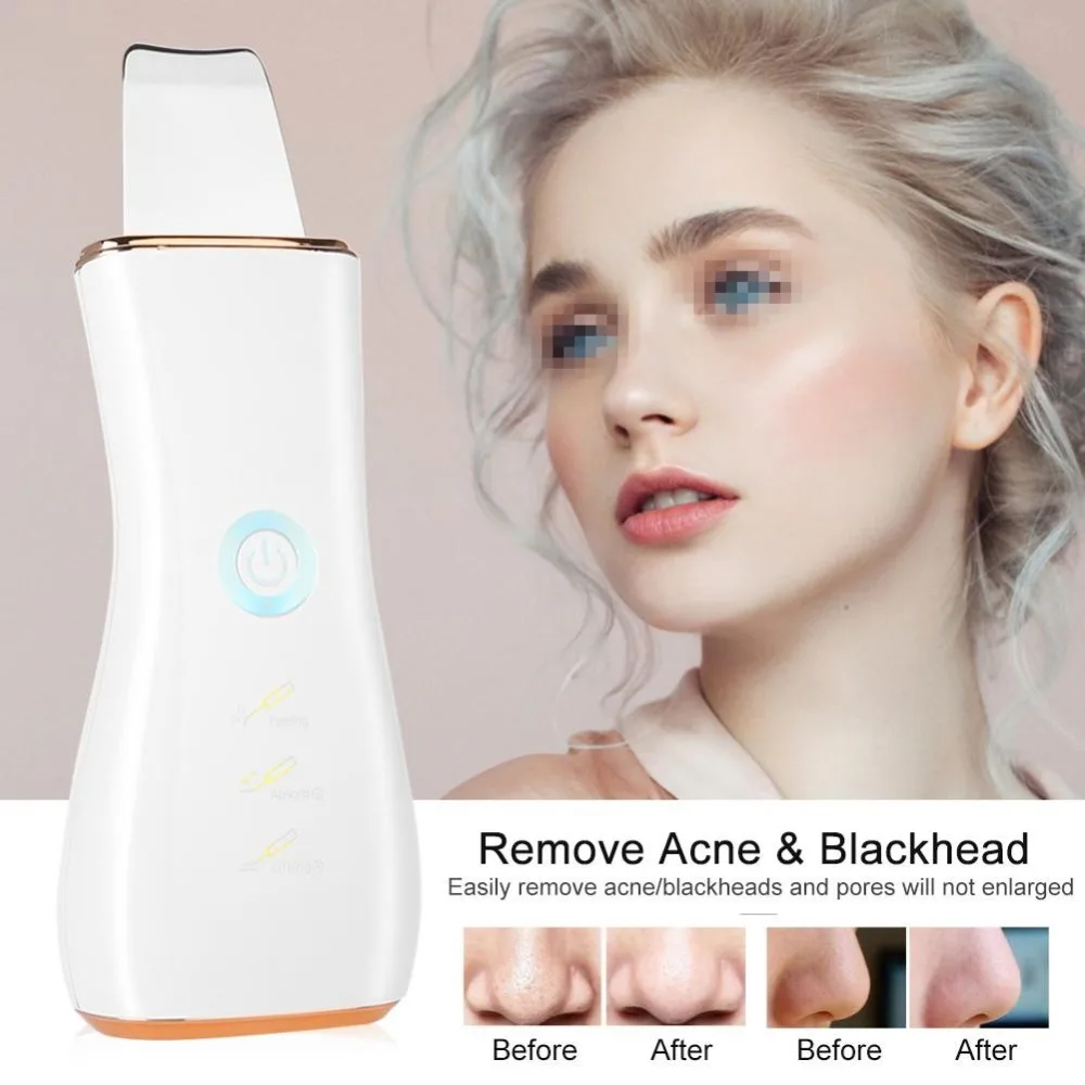 Ultrasonic Ion Skin Scrubber Deep Cleansing Face Skin Cleaner Blackhead