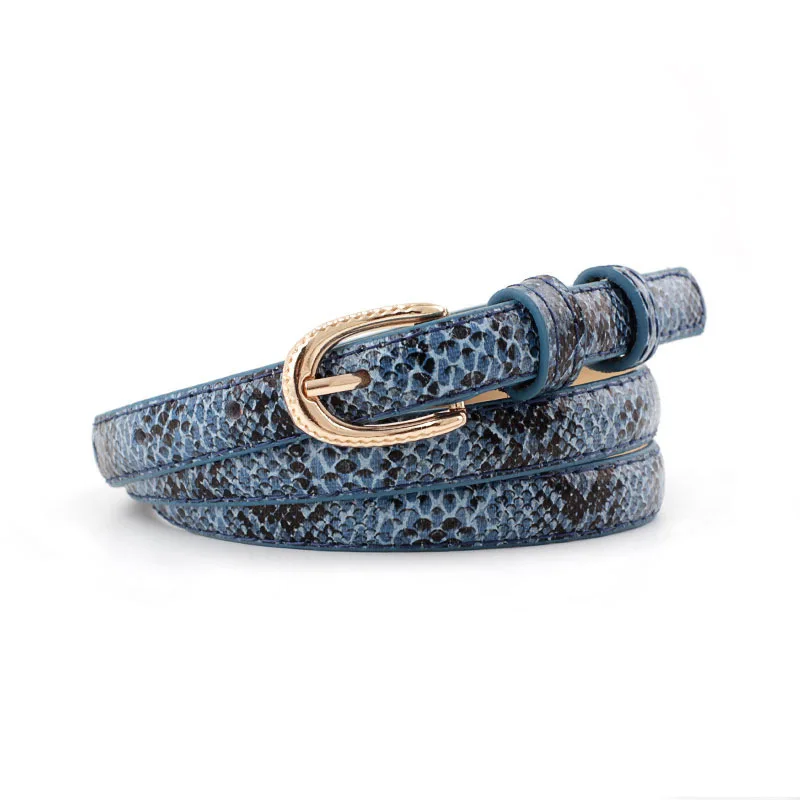 

105x1.4cm High Quality Female Pu Leather Snake Waist Belt Women 2019 Hot Designer Belts For Women's Dress Cinto Feminino